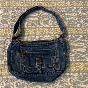 Beautiful Denim Hobo Shoulder Crossbody Handbag EC